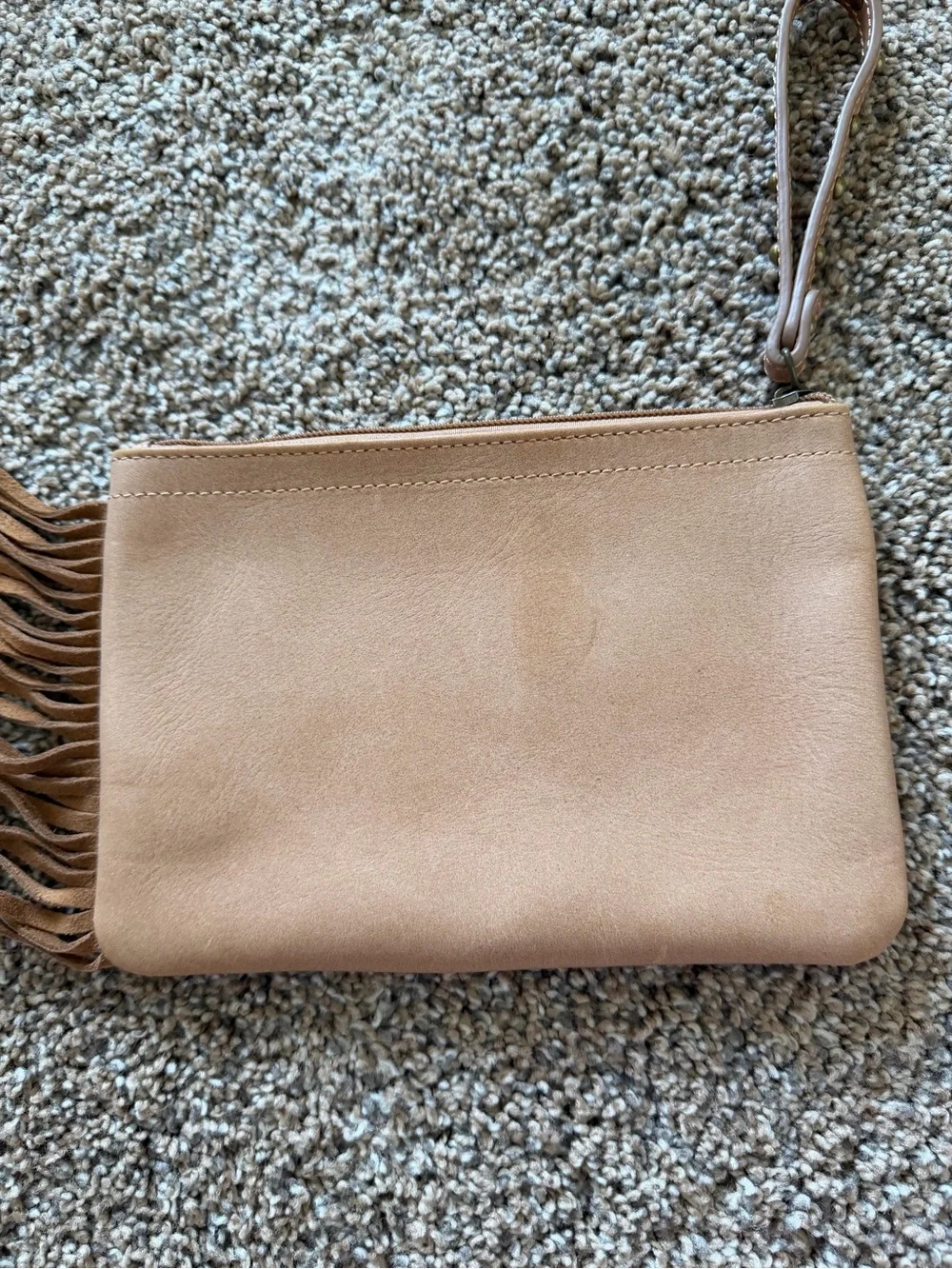 ARIAT Camel Beige Fringe Wrislet Genuine Leather